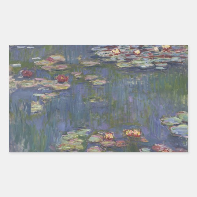 Sticker Rectangulaire Claude Monet - Lys d'eau (Devant)