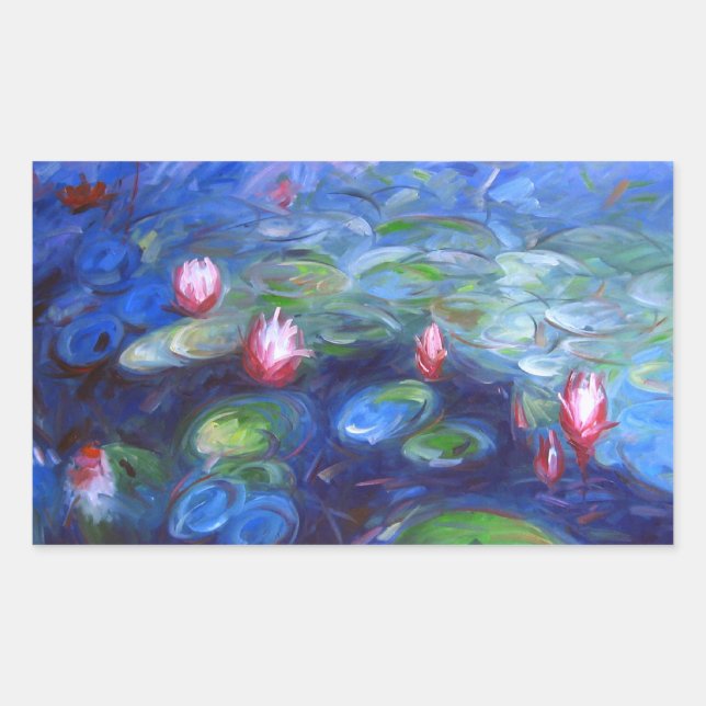 Sticker Rectangulaire Claude Monet : Nappes d'eau 2 (Devant)
