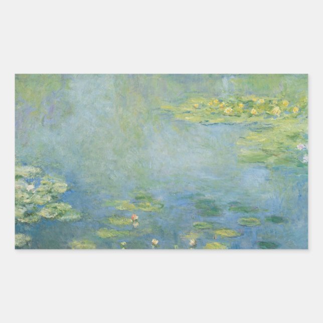 STICKER RECTANGULAIRE CLAUDE MONET - NÉNUPHAR (Devant)