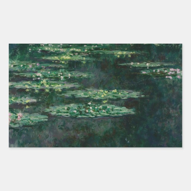STICKER RECTANGULAIRE CLAUDE MONET - NÉNUPHAR (Devant)