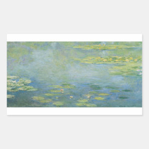 Sticker Rectangulaire Claude Monet - nénuphars