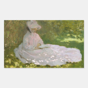 Sticker Rectangulaire Claude Monet - Printemps