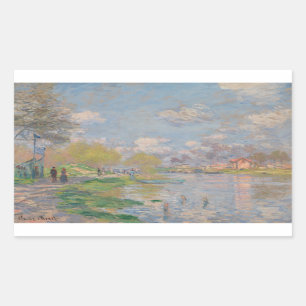 Sticker Rectangulaire Claude Monet - Printemps de la Seine