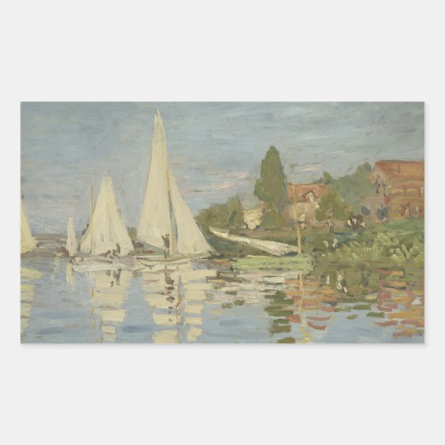 Sticker Rectangulaire Claude Monet - Regattas à Argenteuil (Devant)
