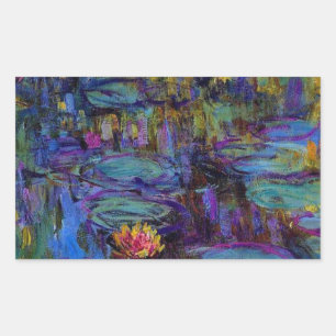Sticker Rectangulaire Claude Monet Water Lillies 1917