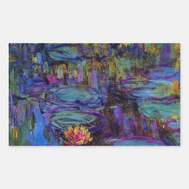 Sticker Rectangulaire Claude Monet Water Lillies 1917 (Devant)