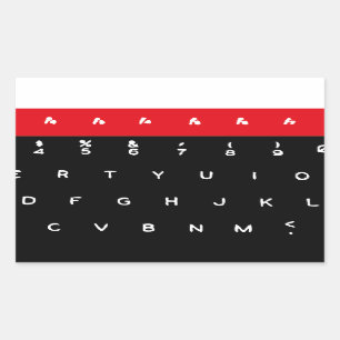 Sticker Rectangulaire Clés de clavier Micro BBC