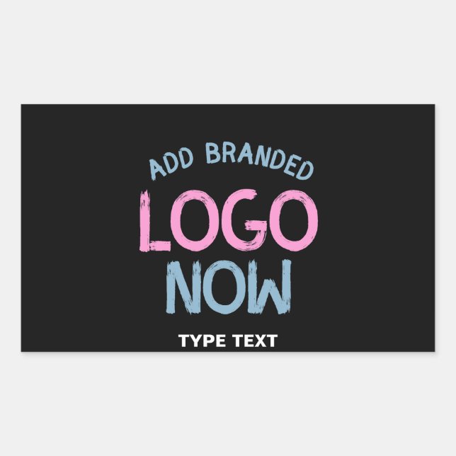 STICKER RECTANGULAIRE CLIENT SIMPLE CONTEMPORAIN PROPRE NOIR MODE (Devant)