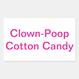 Sticker Rectangulaire Clown-Poop Cotton bonbon Jeff Hankamer Artjunkhaus