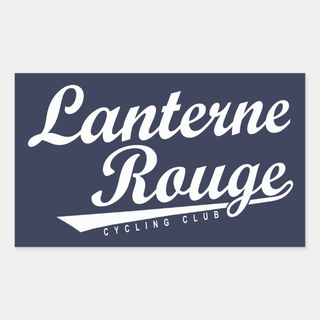 Sticker Rectangulaire Club cycliste Lanterne Rouge (Devant)