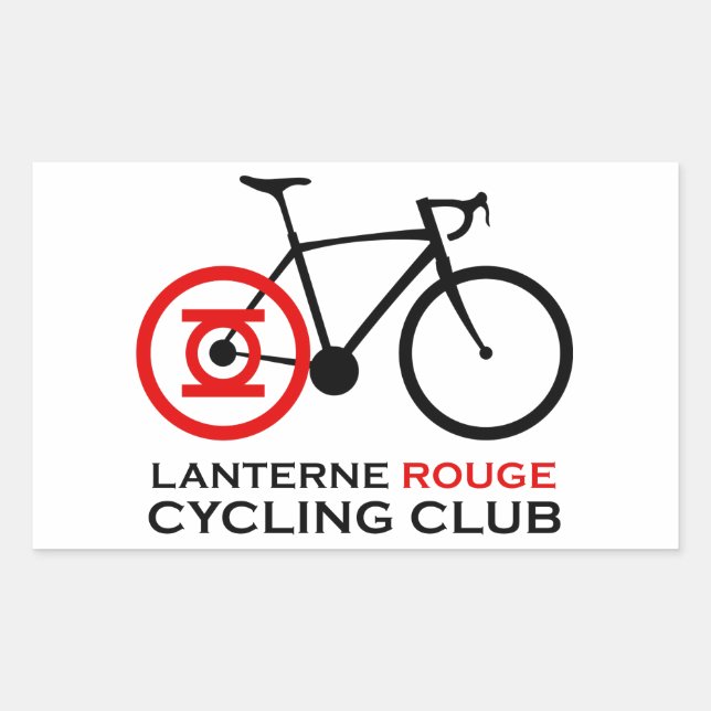 Sticker Rectangulaire Club cycliste Lanterne Rouge (Devant)
