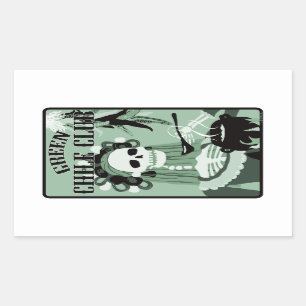 Sticker Rectangulaire club vert de piment
