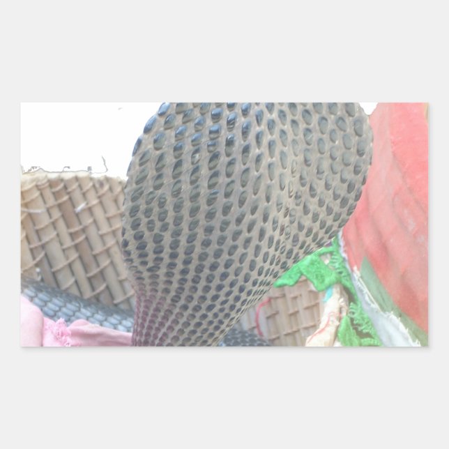 Sticker Rectangulaire Cobra dans le panier Imprimer (Devant)