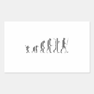 Sticker Rectangulaire CODE BARRE D'ÉVOLUTION Darwin Code Barcode Motif D