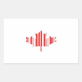 Sticker Rectangulaire CODE BARRE MAPLE LEAF CANADA Motif de code barre