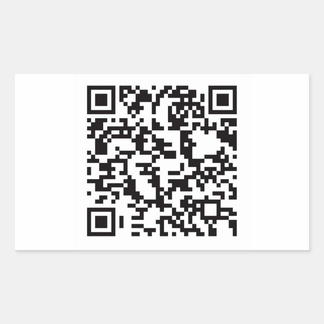 Sticker Rectangulaire Code barre QR numérisable (Devant)