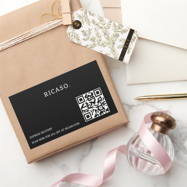 Sticker Rectangulaire Code QR professionnel Promotionnel (Cadeaux)