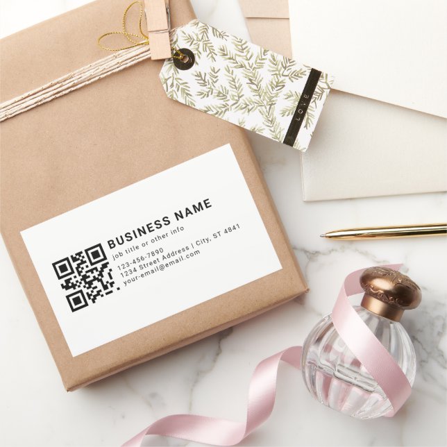 Sticker Rectangulaire Code QR promotionnel d'entreprise (Cadeaux)
