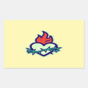 Sticker Rectangulaire Coeur