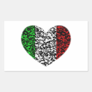 Sticker Rectangulaire Coeur de l'Italie