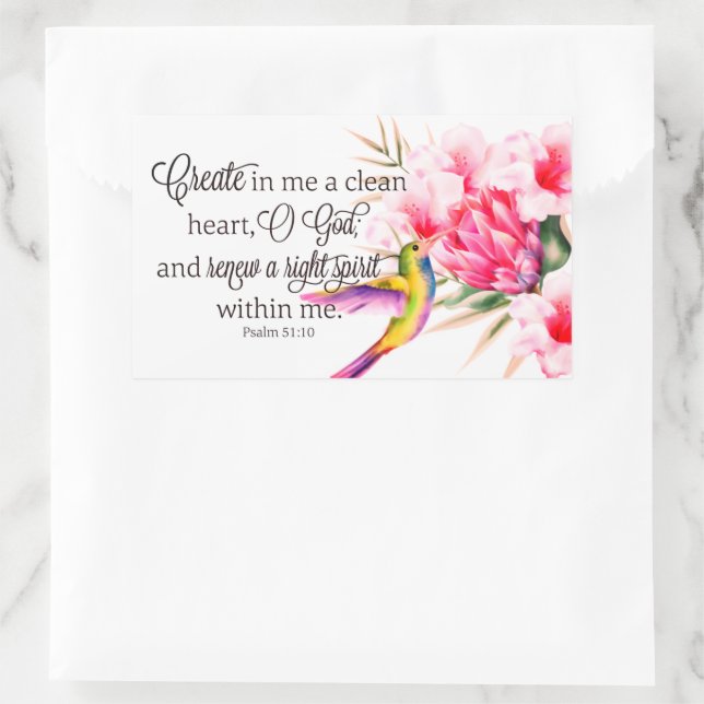 Sticker Rectangulaire Cœur pur  (Sac)