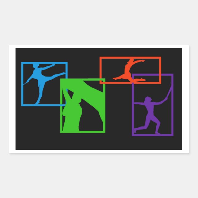 Sticker Rectangulaire Collage Color Guard (Devant)