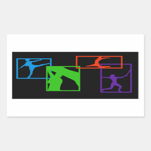 Sticker Rectangulaire Collage Color Guard