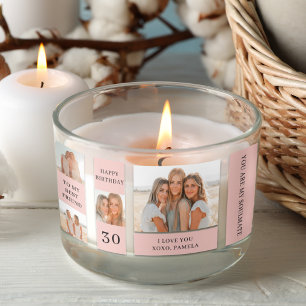 Sticker Rectangulaire Collage photos amies   Joyeux cadeau d'anniversair