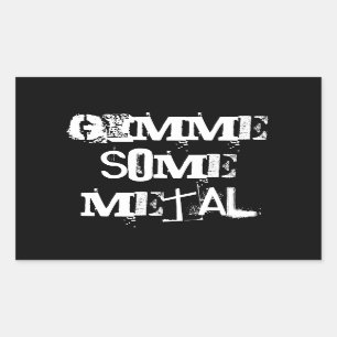 Sticker Rectangulaire collant en métal lourd