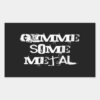 Sticker Rectangulaire collant en métal lourd