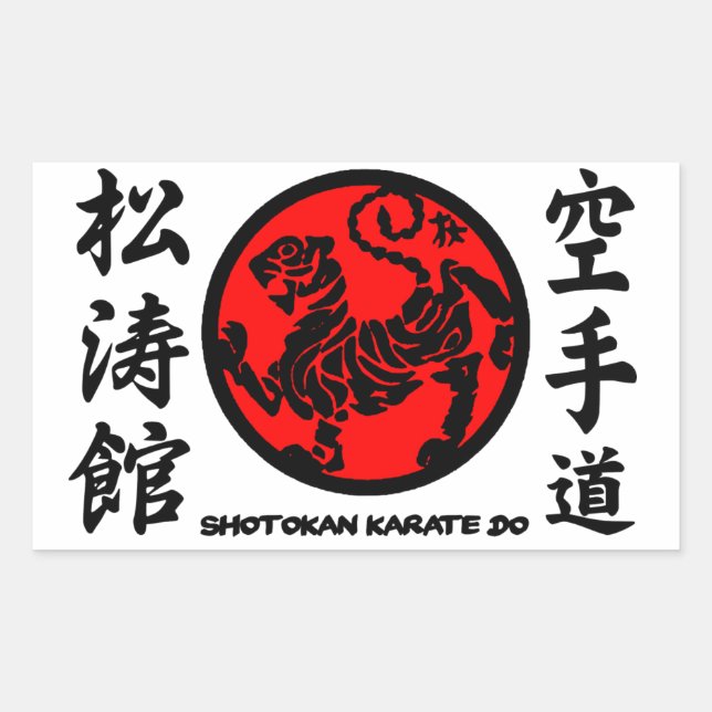 Sticker Rectangulaire Colle Shotokan Karate-do (Devant)