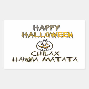 Sticker Rectangulaire Collection Chill et Relaxe Joy Halloween