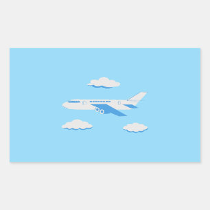 Sticker Rectangulaire Collection de la fête des avions !