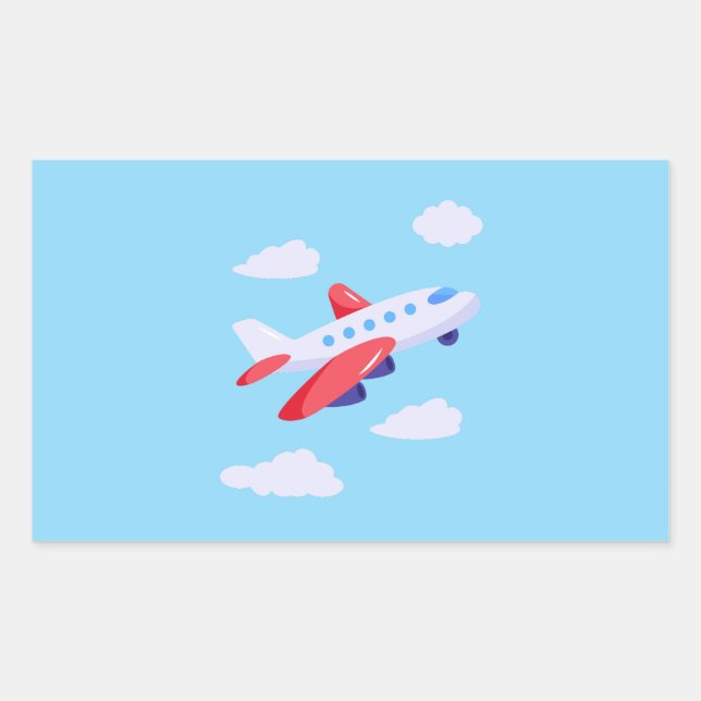 Sticker Rectangulaire Collection de la fête des avions ! (Devant)