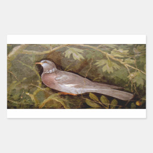 STICKER RECTANGULAIRE COLLECTION POMPEII / DOVE DANS LE JARDIN