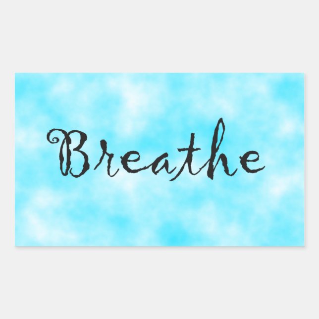 Sticker Rectangulaire Collier Breathe-rectangle (Devant)