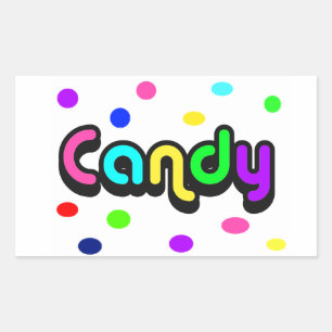 Sticker Rectangulaire Collier de bonbons-rectangle