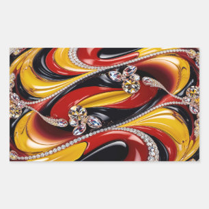 Sticker Rectangulaire Collier rectangle avec couleurs belges