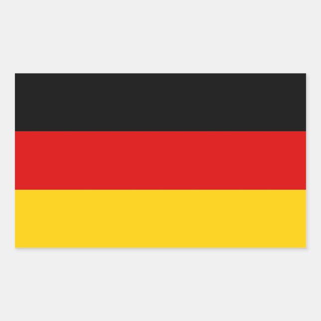 Sticker Rectangulaire Collier rectangle avec Drapeau d'Allemagne (Devant)