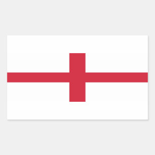 Sticker Rectangulaire Collier rectangle avec Drapeau d'Angleterre