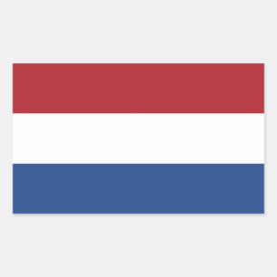 Sticker Rectangulaire Collier rectangle avec Drapeau de Pays-Bas