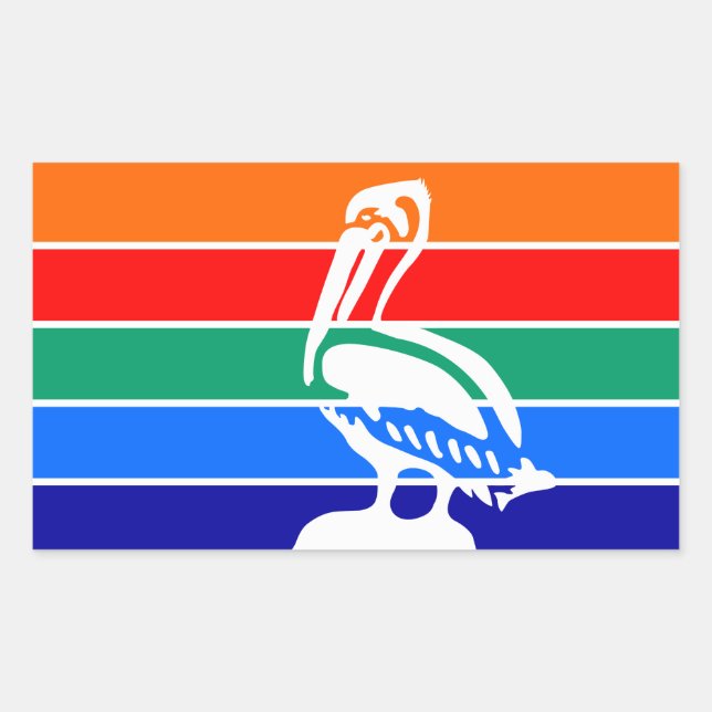 Sticker Rectangulaire Collier rectangle avec Drapeau de Saint-Pétersbour (Devant)