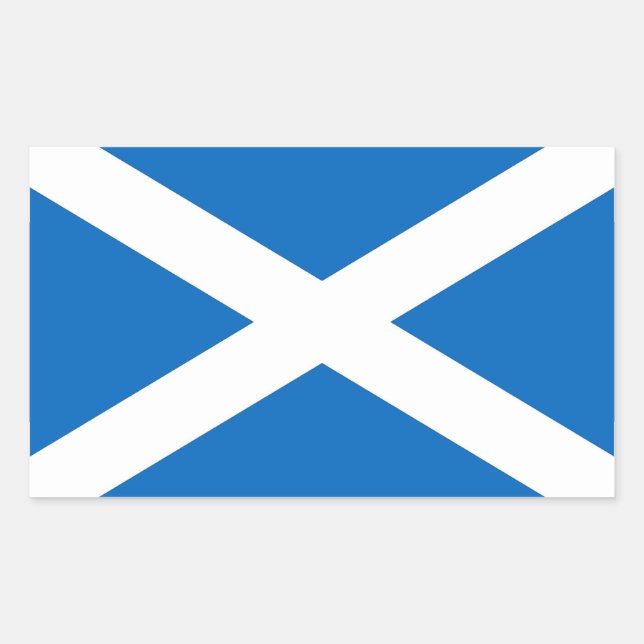 Sticker Rectangulaire Collier rectangle avec Drapeau d'Ecosse (Devant)