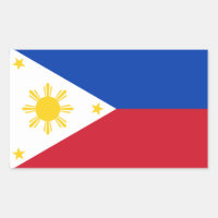 Collier rectangle avec Drapeau des Philippines