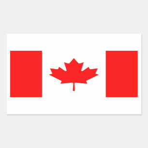 Sticker Rectangulaire Collier rectangle avec Drapeau du Canada