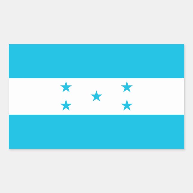 Sticker Rectangulaire Collier rectangle avec Drapeau du Honduras (Devant)