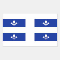 Collier rectangle avec Drapeau du Québec, Canada