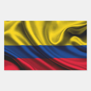 Sticker Rectangulaire Colombie Drapeau