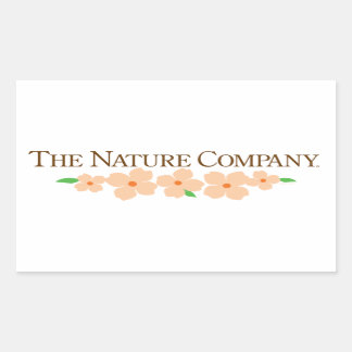 Sticker Rectangulaire Colonne de logo rectangulaire avec fleurs