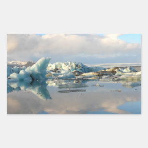 Sticker Rectangulaire Colonne rectangle de l'iceberg de Jokulsarlon